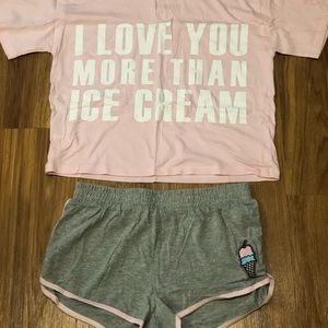 "I Love You More Than Ice Cream" Pajama Set